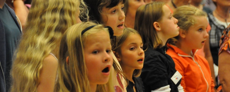 Familien synger i Aarhus