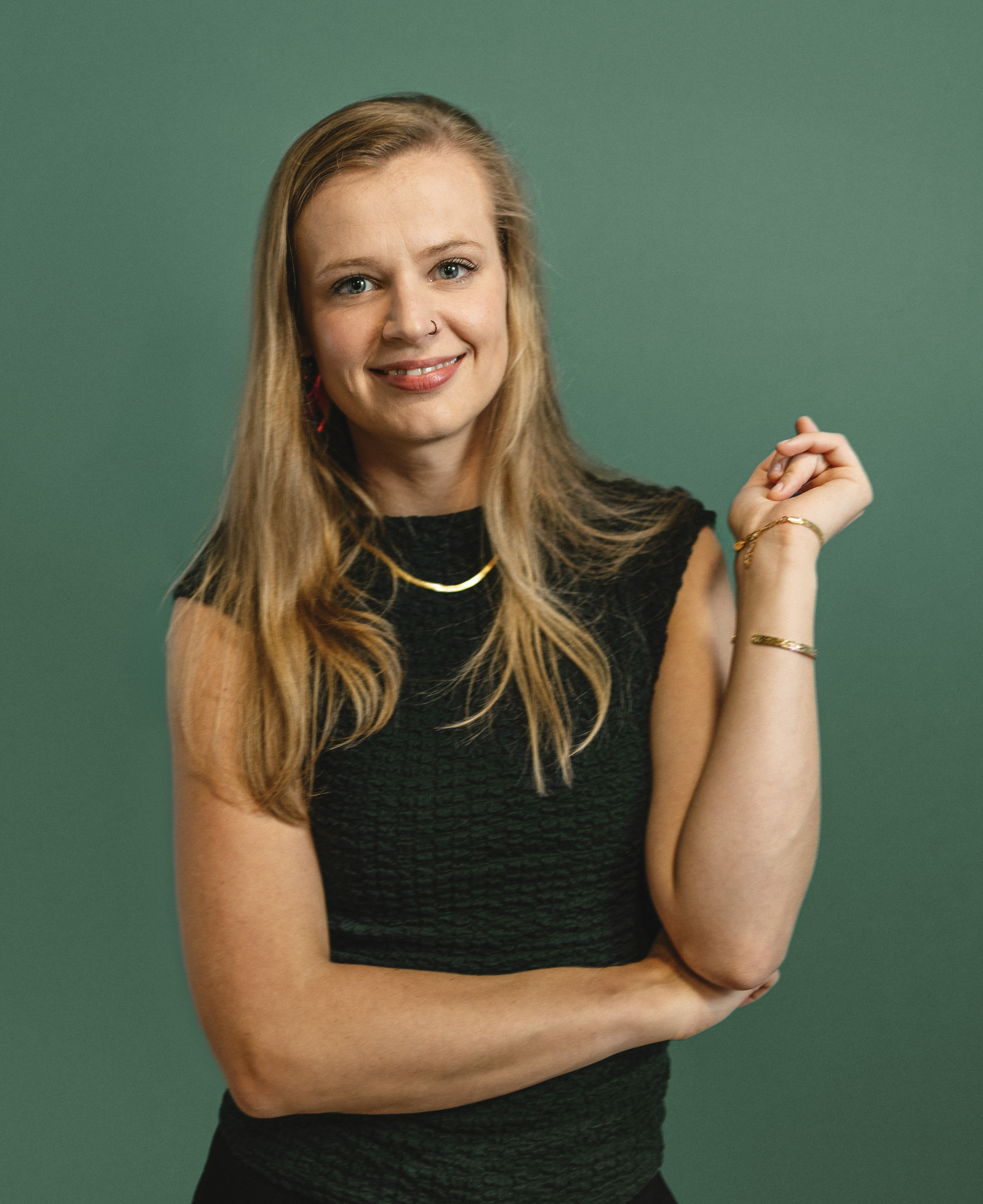 Grøn lodret klippet